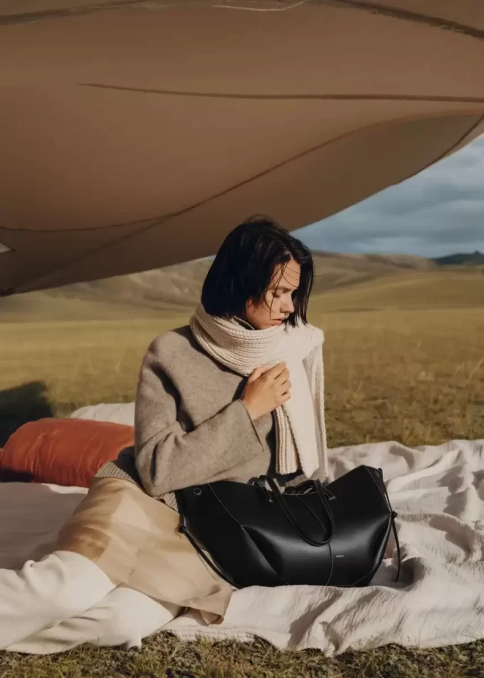 Cyme Edition Textured Black with Ecru Stitching Cyme Edition Textured Black with Ecru Stitching