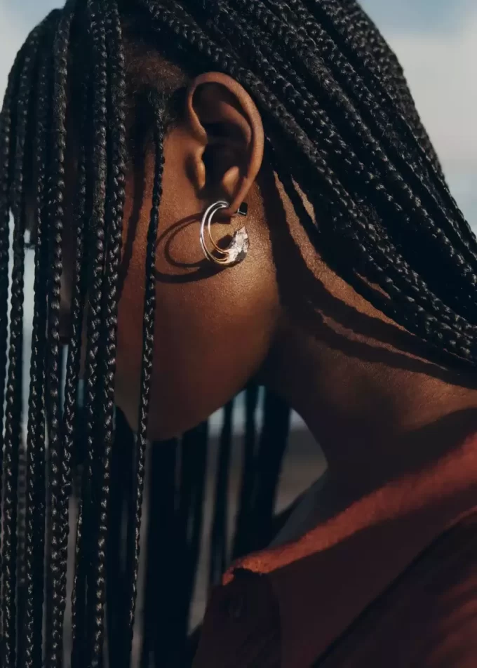 Eroz Hoop Earrings Edition  Duo palladium with 24 carat gold plating