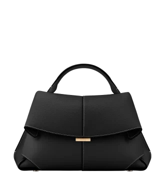 Mokki Edition  Textured Black with Ecru Stitching