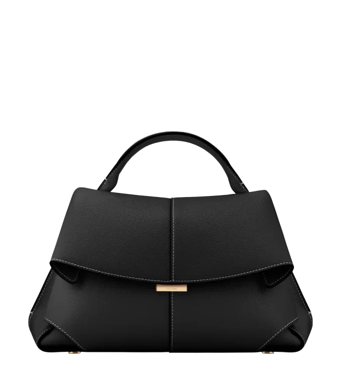 Mokki Edition  Textured Black with Ecru Stitching