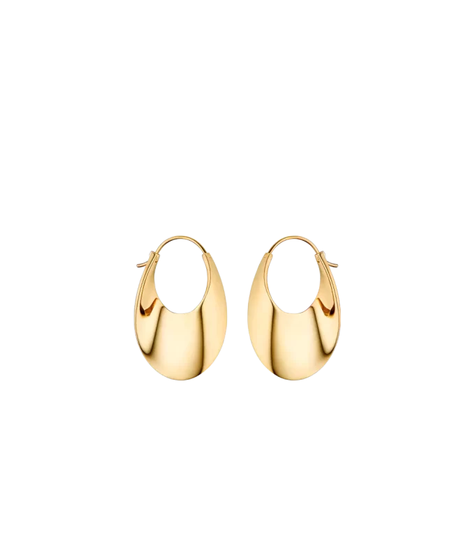 Éole Slim Hoop Earrings Edition  24 carat gold gilded