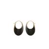 Éole Slim Hoop Earrings Edition  Black Leather