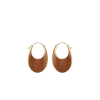 Éole Slim Hoop Earrings Edition  Camel Leather