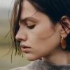 Éole Slim Hoop Earrings Edition  Camel Leather