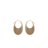 Éole Slim Hoop Earrings Edition  Taupe Leather