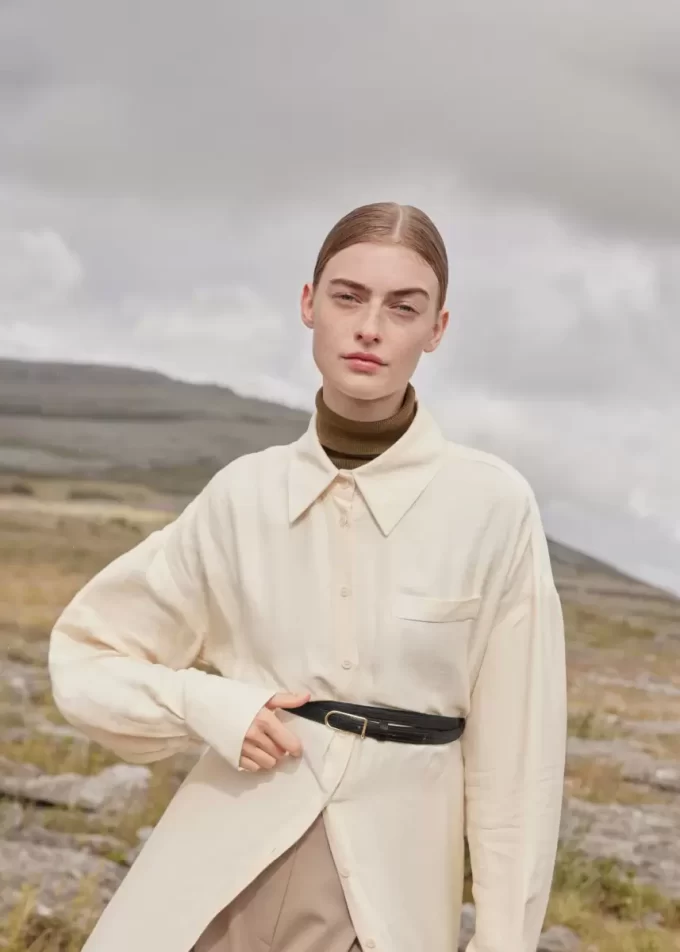 Thin Umi Belt Edition  Black Lizard Print