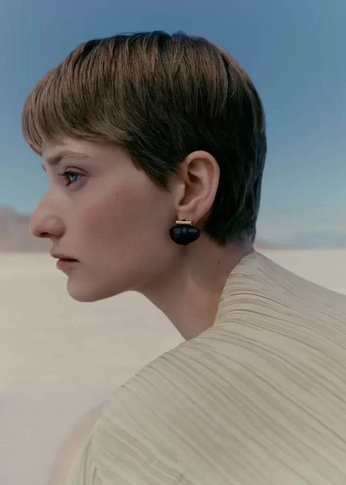 Téré Stud Earrings Edition  Black Marble